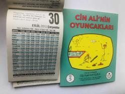 30 Eylül 2015 hediyelik orijinal Fazilet takvim yaprağı (Cin Ali kitabı hediyeli:)