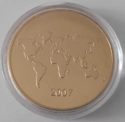 TAÇ-MAHAL DÜNYANIN 7.HARİKASI 2007 ORİJİNAL ALTIN KAPLAMA HATIRA MADALYONU T1A1Ç1