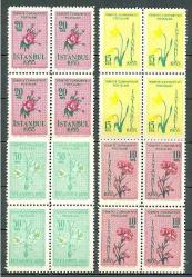 1955 İSTANBUL BAHAR VE ÇİÇEK BAYRAMI DÖRTLÜ BLOK