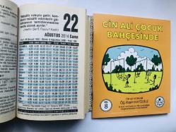 22 Ağustos 2014 hediyelik orijinal Fazilet takvim yaprağı (Cin Ali kitabı hediyeli:)