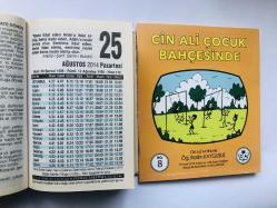 25 Ağustos 2014 hediyelik orijinal Fazilet takvim yaprağı (Cin Ali kitabı hediyeli:)