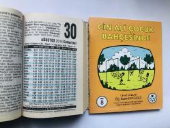 30 Ağustos 2014 hediyelik orijinal Fazilet takvim yaprağı (Cin Ali kitabı hediyeli:)