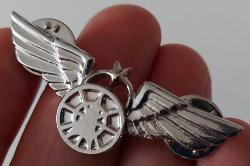 TÜRK HAVA KUVVETLERİ ASKERİ ORİJİNAL GÜMÜŞ KAPLAMA PİST PİLOT BROVESİ ÇÇ2ŞŞ1 PEK ÇIKMAZ