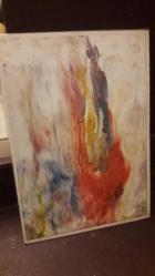 MUZAFFER İMREK RESSAM / ŞAİR -  SOYUT Portre RESİM / Original Oil Painting by Muzaffer İmrek