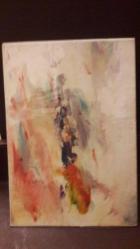 MUZAFFER İMREK RESSAM / ŞAİR -  SOYUT Portre RESİM / Original Oil Painting by Muzaffer İmrek