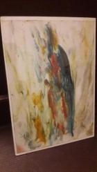 MUZAFFER İMREK RESSAM / ŞAİR -  SOYUT Portre RESİM / Original Oil Painting by Muzaffer İmrek