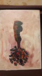 MUZAFFER İMREK RESSAM / ŞAİR -  SOYUT Portre RESİM / Original Oil Painting by Muzaffer İmrek