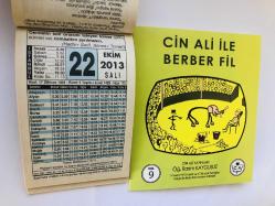 22 Ekim 2013 hediyelik orijinal Fazilet takvim yaprağı (Cin Ali kitabı hediyeli:)
