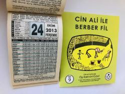 24 Ekim 2013 hediyelik orijinal Fazilet takvim yaprağı (Cin Ali kitabı hediyeli:)