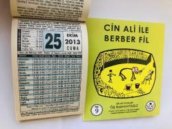 25 Ekim 2013 hediyelik orijinal Fazilet takvim yaprağı (Cin Ali kitabı hediyeli:)