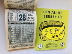28 Ekim 2013 hediyelik orijinal Fazilet takvim yaprağı (Cin Ali kitabı hediyeli:)