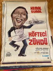 Efemera - Meraklı Köfteci Zühdü Orijinal Çizim Film Afişi | Kemal Sunal | 1976 | Çizen İbrahim Enez - kitantik - kitaLog