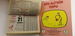 21 Eylül 2016 hediyelik orijinal Ömür takvim yaprağı (Cin Ali kitabı hediyeli:)