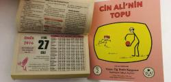 27 Eylül 2016 hediyelik orijinal Ömür takvim yaprağı (Cin Ali kitabı hediyeli:)