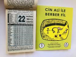 22 Haziran 2013 hediyelik orijinal Fazilet takvim yaprağı (Cin Ali kitabı hediyeli:)