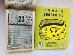 23 Haziran 2013 hediyelik orijinal Fazilet takvim yaprağı (Cin Ali kitabı hediyeli:)