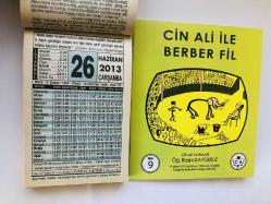 26 Haziran 2013 hediyelik orijinal Fazilet takvim yaprağı (Cin Ali kitabı hediyeli:)