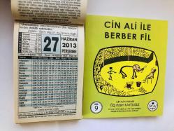27 Haziran 2013 hediyelik orijinal Fazilet takvim yaprağı (Cin Ali kitabı hediyeli:)