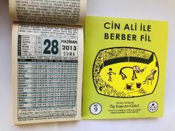 28 Haziran 2013 hediyelik orijinal Fazilet takvim yaprağı (Cin Ali kitabı hediyeli:)