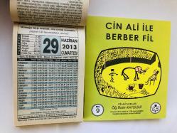 29 Haziran 2013 hediyelik orijinal Fazilet takvim yaprağı (Cin Ali kitabı hediyeli:)