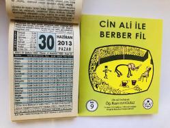 30 Haziran 2013 hediyelik orijinal Fazilet takvim yaprağı (Cin Ali kitabı hediyeli:)