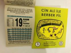 19 Kasım 2018 hediyelik orijinal Fazilet takvim yaprağı (Cin Ali kitabı hediyeli:)