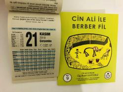 21 Kasım 2018 hediyelik orijinal Fazilet takvim yaprağı (Cin Ali kitabı hediyeli:)