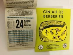 24 Kasım 2018 hediyelik orijinal Fazilet takvim yaprağı (Cin Ali kitabı hediyeli:)