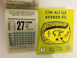 27 Kasım 2018 hediyelik orijinal Fazilet takvim yaprağı (Cin Ali kitabı hediyeli:)