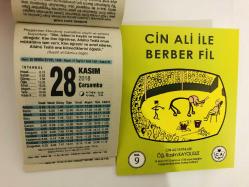 28 Kasım 2018 hediyelik orijinal Fazilet takvim yaprağı (Cin Ali kitabı hediyeli:)