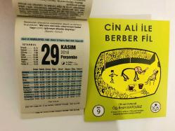 29 Kasım 2018 hediyelik orijinal Fazilet takvim yaprağı (Cin Ali kitabı hediyeli:)