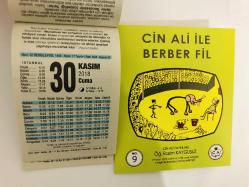 30 Kasım 2018 hediyelik orijinal Fazilet takvim yaprağı (Cin Ali kitabı hediyeli:)