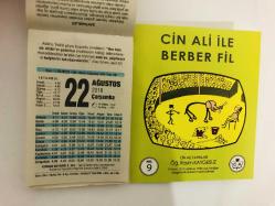 22 Ağustos 2018 hediyelik orijinal Fazilet takvim yaprağı (Cin Ali kitabı hediyeli:)