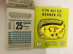 25 Ağustos 2018 hediyelik orijinal Fazilet takvim yaprağı (Cin Ali kitabı hediyeli:)
