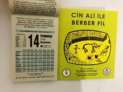 14 Temmuz 2018 hediyelik orijinal Fazilet takvim yaprağı (Cin Ali kitabı hediyeli:)