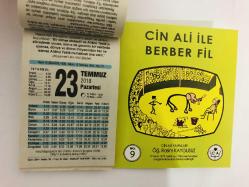 23 Temmuz 2018 hediyelik orijinal Fazilet takvim yaprağı (Cin Ali kitabı hediyeli:)