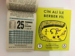 25 Temmuz 2018 hediyelik orijinal Fazilet takvim yaprağı (Cin Ali kitabı hediyeli:)