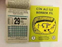 29 Temmuz 2018 hediyelik orijinal Fazilet takvim yaprağı (Cin Ali kitabı hediyeli:)