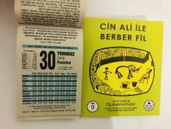 30 Temmuz 2018 hediyelik orijinal Fazilet takvim yaprağı (Cin Ali kitabı hediyeli:)