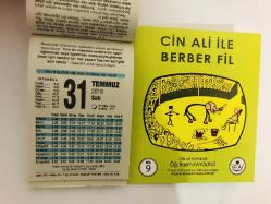 31 Temmuz 2018 hediyelik orijinal Fazilet takvim yaprağı (Cin Ali kitabı hediyeli:)