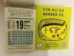 19 Şubat 2018 hediyelik orijinal Fazilet takvim yaprağı (Cin Ali kitabı hediyeli:)