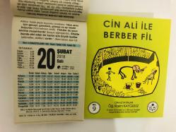 20 Şubat 2018 hediyelik orijinal Fazilet takvim yaprağı (Cin Ali kitabı hediyeli:)