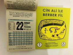 22 Şubat 2018 hediyelik orijinal Fazilet takvim yaprağı (Cin Ali kitabı hediyeli:)