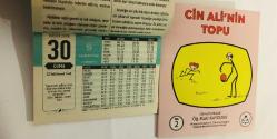 30 Kasım 2018 hediyelik orijinal Semerkand takvim yaprağı (Cin Ali kitabı hediyeli:)