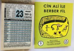 23 Mart 2013 hediyelik orijinal Fazilet takvim yaprağı (Cin Ali kitabı hediyeli:)