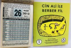 26 Mart 2013 hediyelik orijinal Fazilet takvim yaprağı (Cin Ali kitabı hediyeli:)