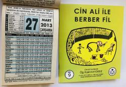 27 Mart 2013 hediyelik orijinal Fazilet takvim yaprağı (Cin Ali kitabı hediyeli:)