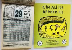 29 Mart 2013 hediyelik orijinal Fazilet takvim yaprağı (Cin Ali kitabı hediyeli:)