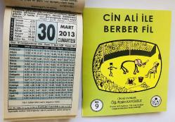 30 Mart 2013 hediyelik orijinal Fazilet takvim yaprağı (Cin Ali kitabı hediyeli:)
