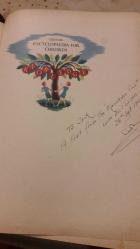 ODHAMS ENCYCLOPEDIA FOR CHİLDREN Profusely Illustrated ın Full Colour  * imzalı Renkli nefis çizimli